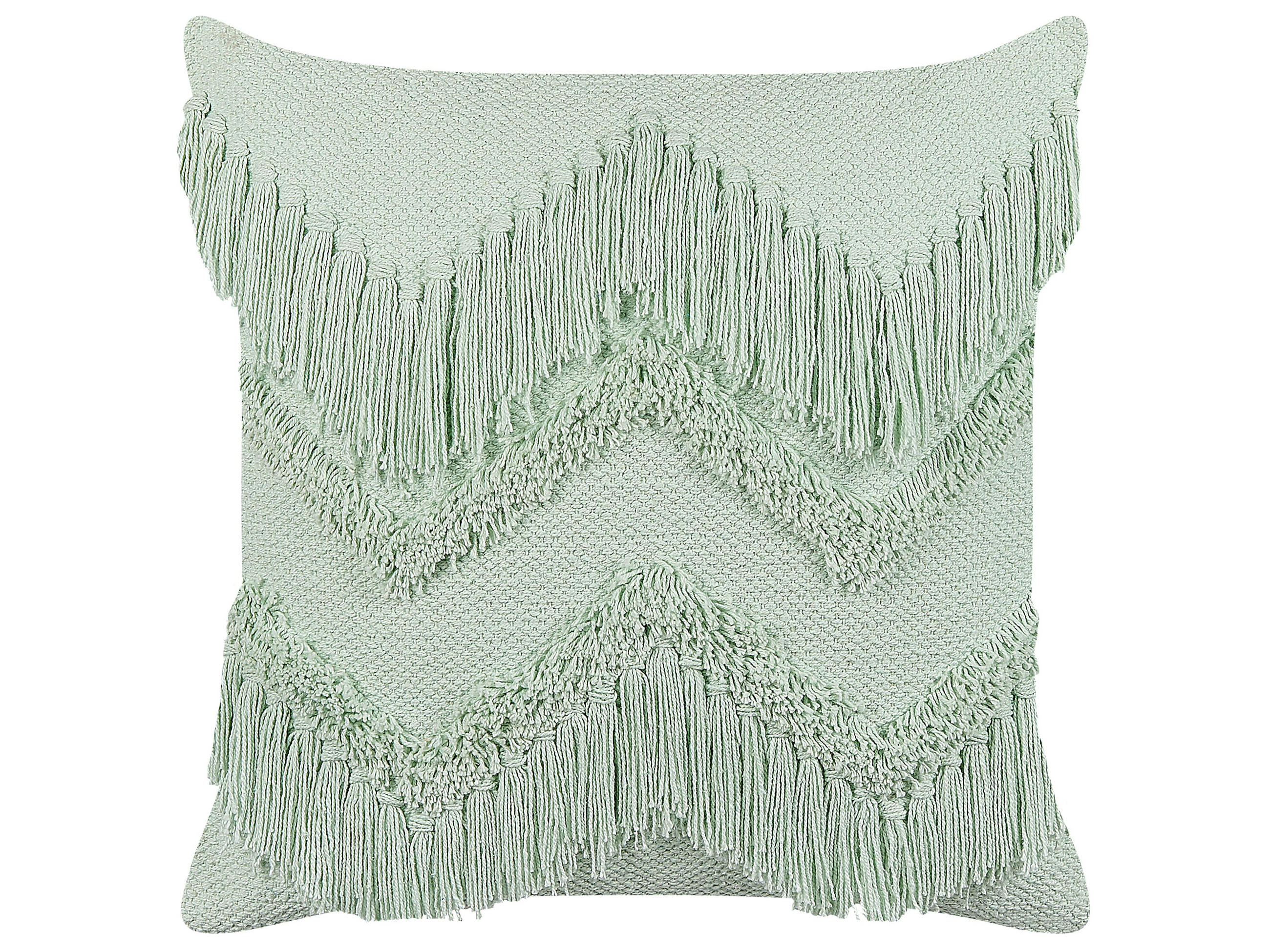 DEKOKISSEN Hellgrün 45/45 cm Bacopa - Hellgrün, Naturmaterialien/Textil (45/45cm) - Beliani