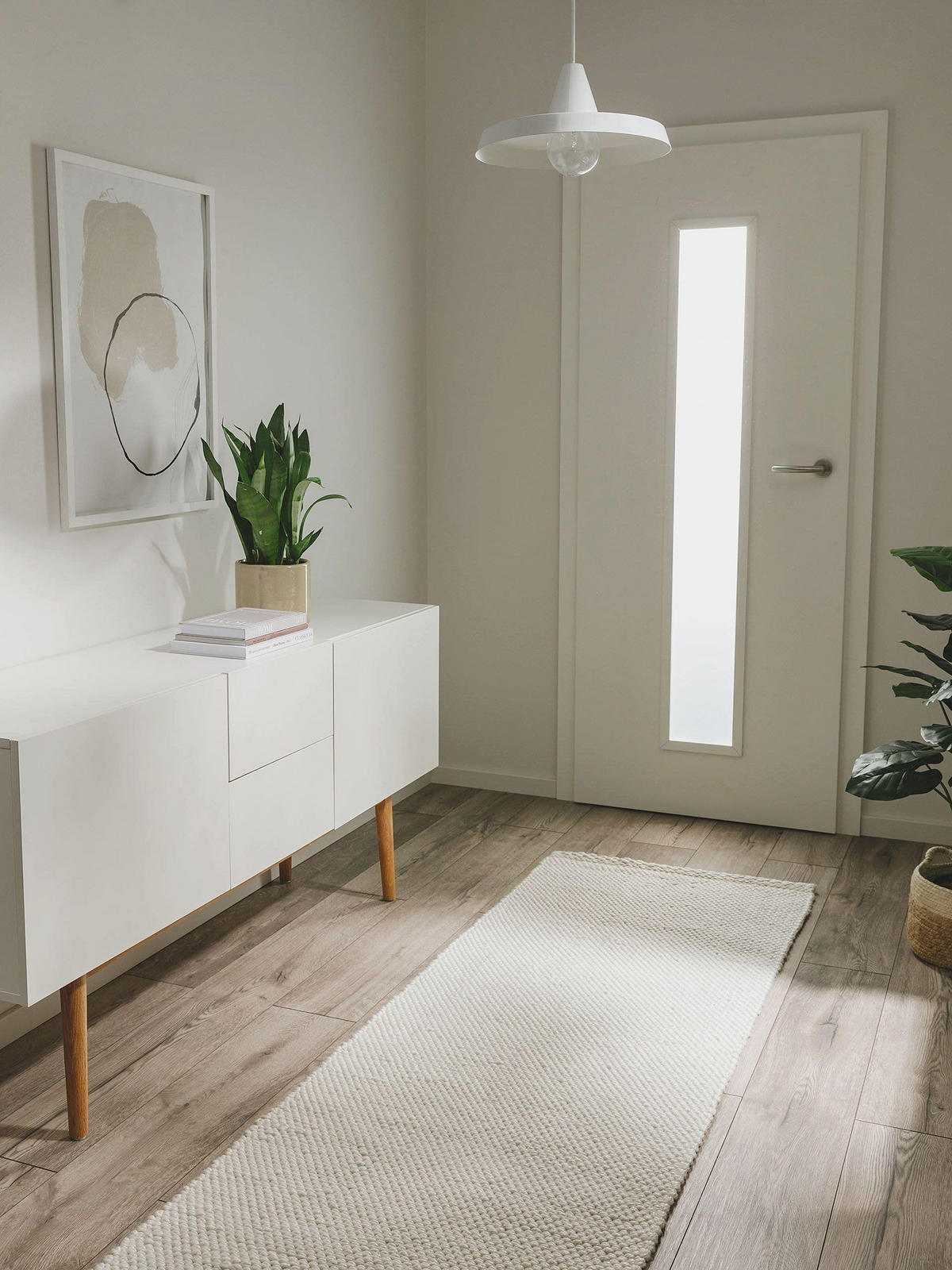 TEPPICH aus recyceltem Material Kiah Cream 70x200 cm - Creme, Textil (70/200cm) - benuta Pure