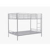 ETAGENBETT - 2 x 120 x 190 cm - Silber - DUOTIS - Silberfarben, Metall (126/198cm) - Vente-Unique
