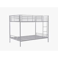 ETAGENBETT - 2 x 120 x 190 cm - Silber - DUOTIS - Silberfarben, Metall (126/198cm) - Vente-Unique