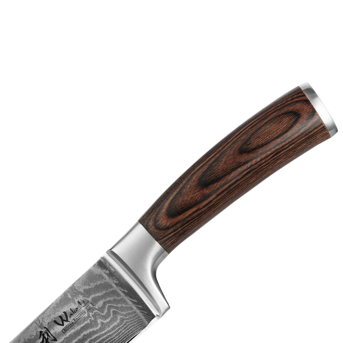 SANTOKUMESSER (klein) Edib Damast - Braun, Holz/Metall (23cm) - Wakoli