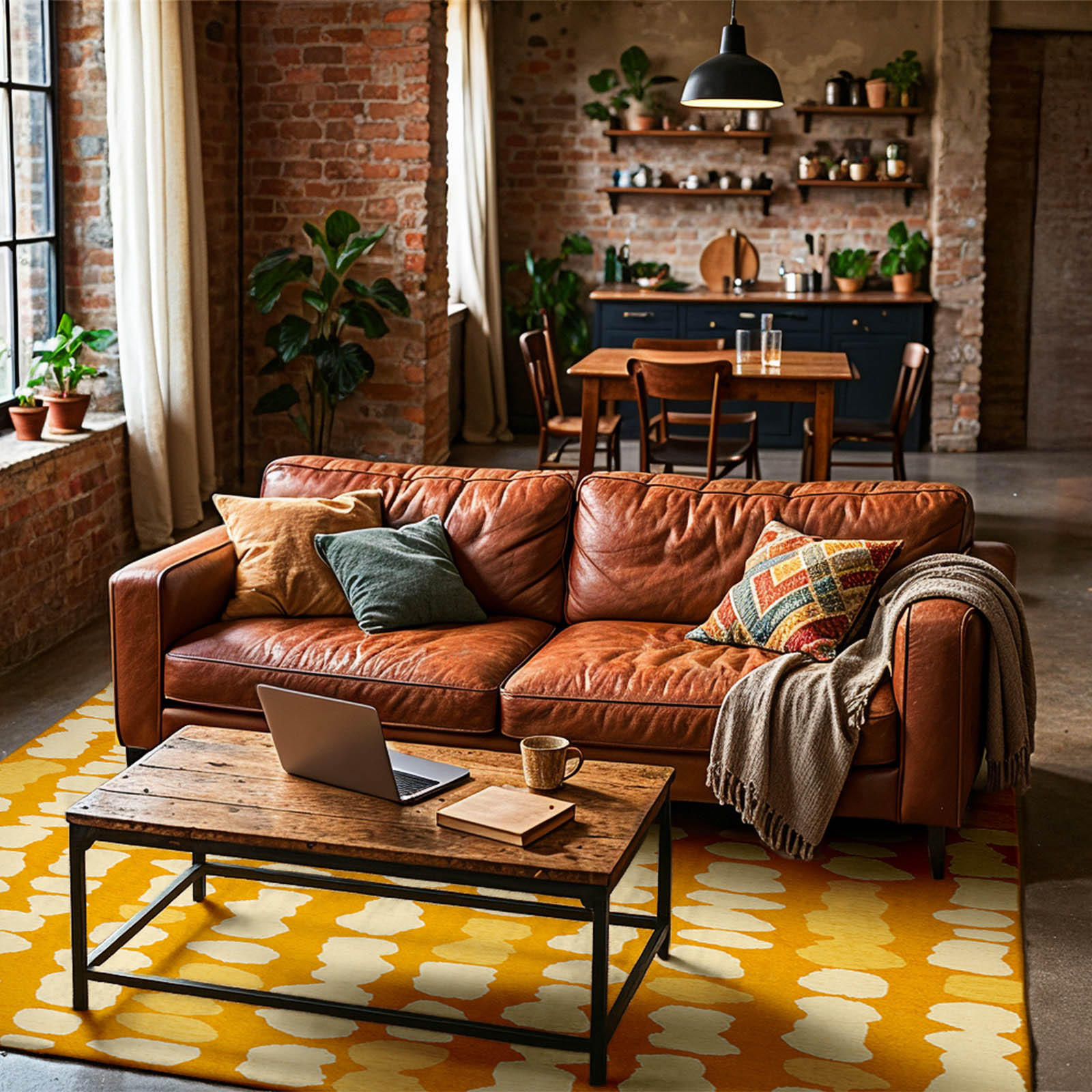 TEPPICH Lou Ice In Pumpkin 170/240 cm - Gelb, Textil (170/240cm) - Lola&Moi