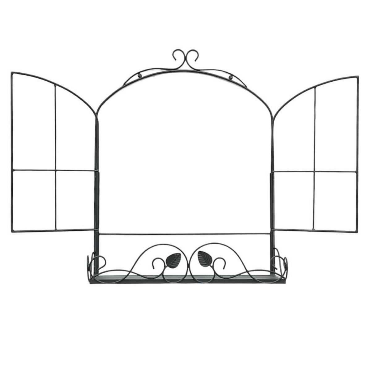 KRÄUTERREGAL FÜR BALKON UND WAND Wetterfest Schwarz 50 cm - Schwarz, Metall (52/62/18cm) - DanDiBo