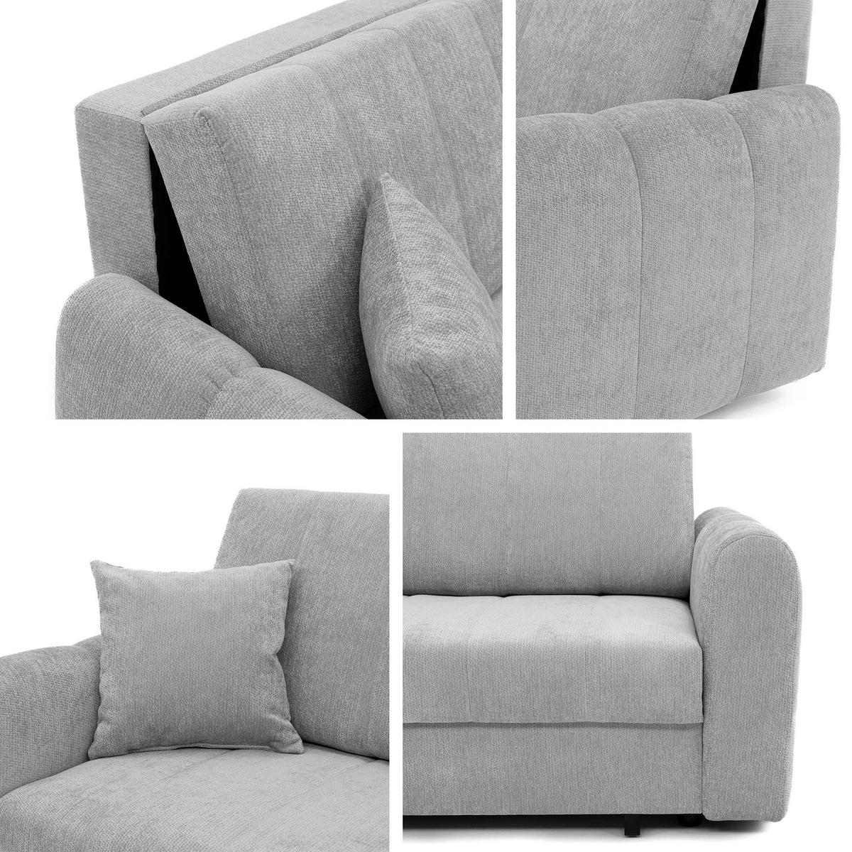 SCHLAFSOFA Viva Moon IV - Schwarz/Grau, Holz/Metall (188/85/98cm) - MIRJAN24
