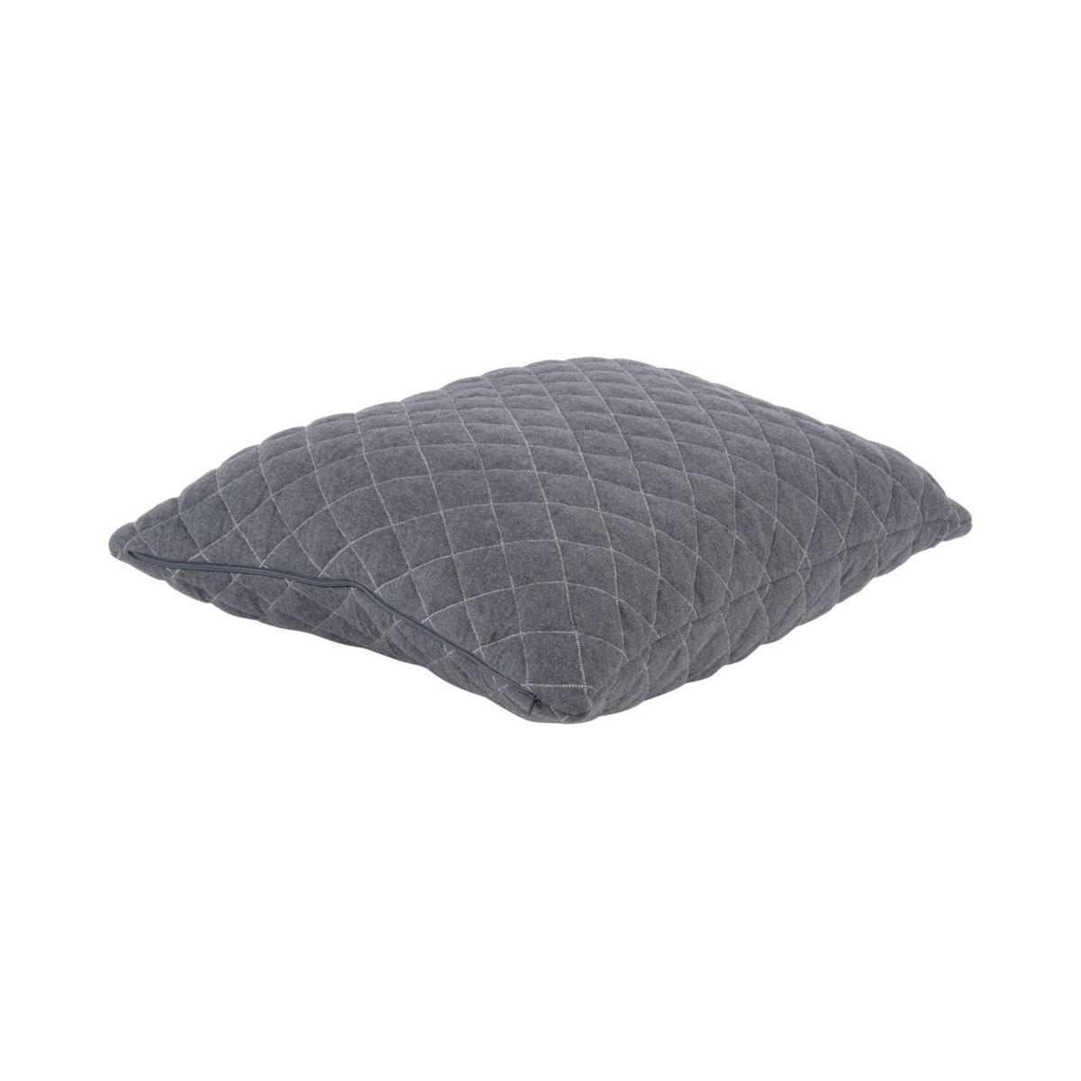 KISSEN Diamonds Quilted Grau 45/45/15 cm - Grau, Textil (45/45cm) - Present Time