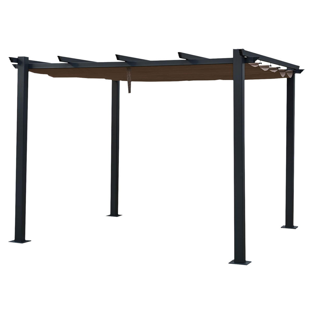 PERGOLA Cassis Taupe 300/300 cm - Braun, Textil (298.5/221.5/305cm) - Happy Garden