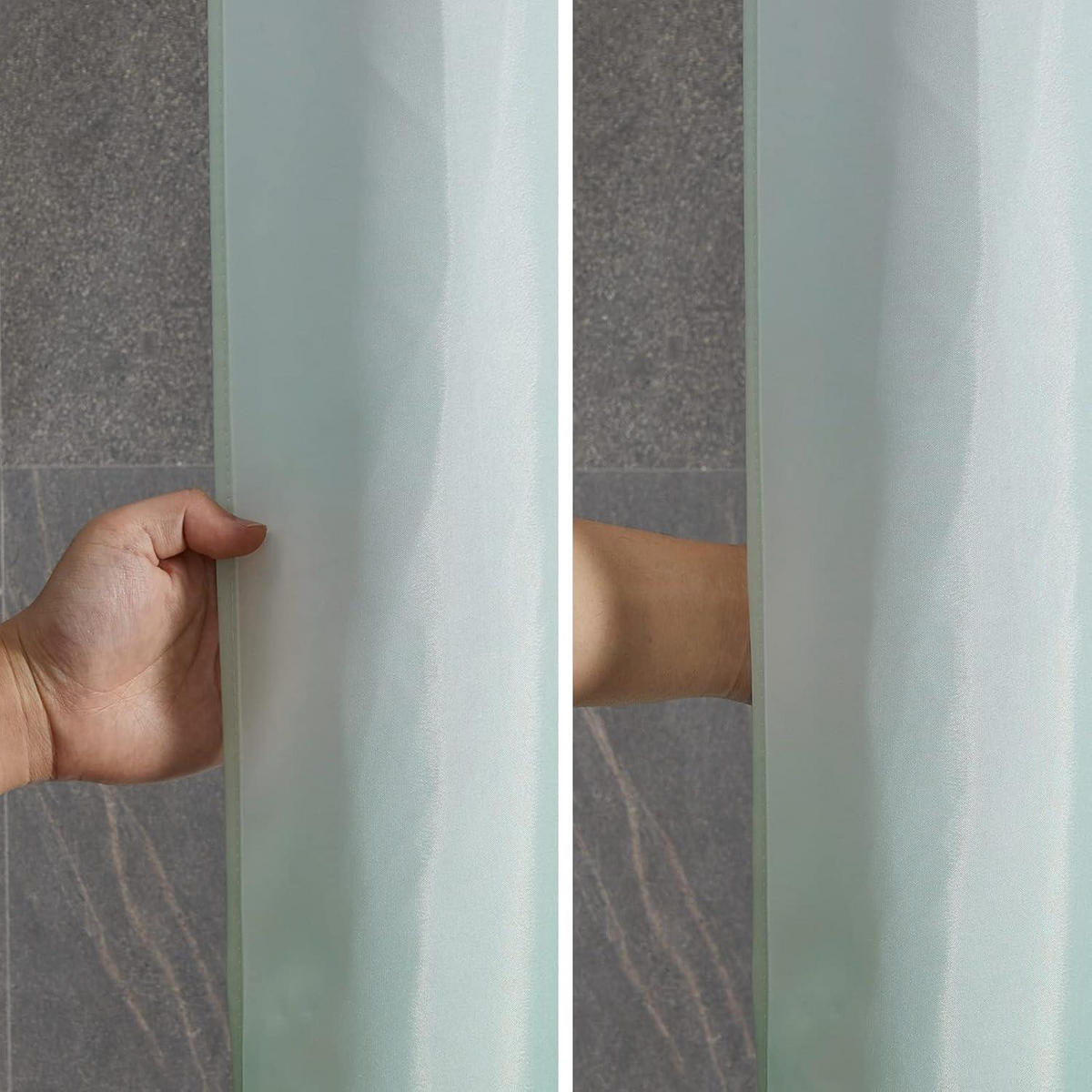 DUSCHVORHANG 100 x 200 cm Stoff Weiß-Grün - Multicolor, Textil (100/200cm)