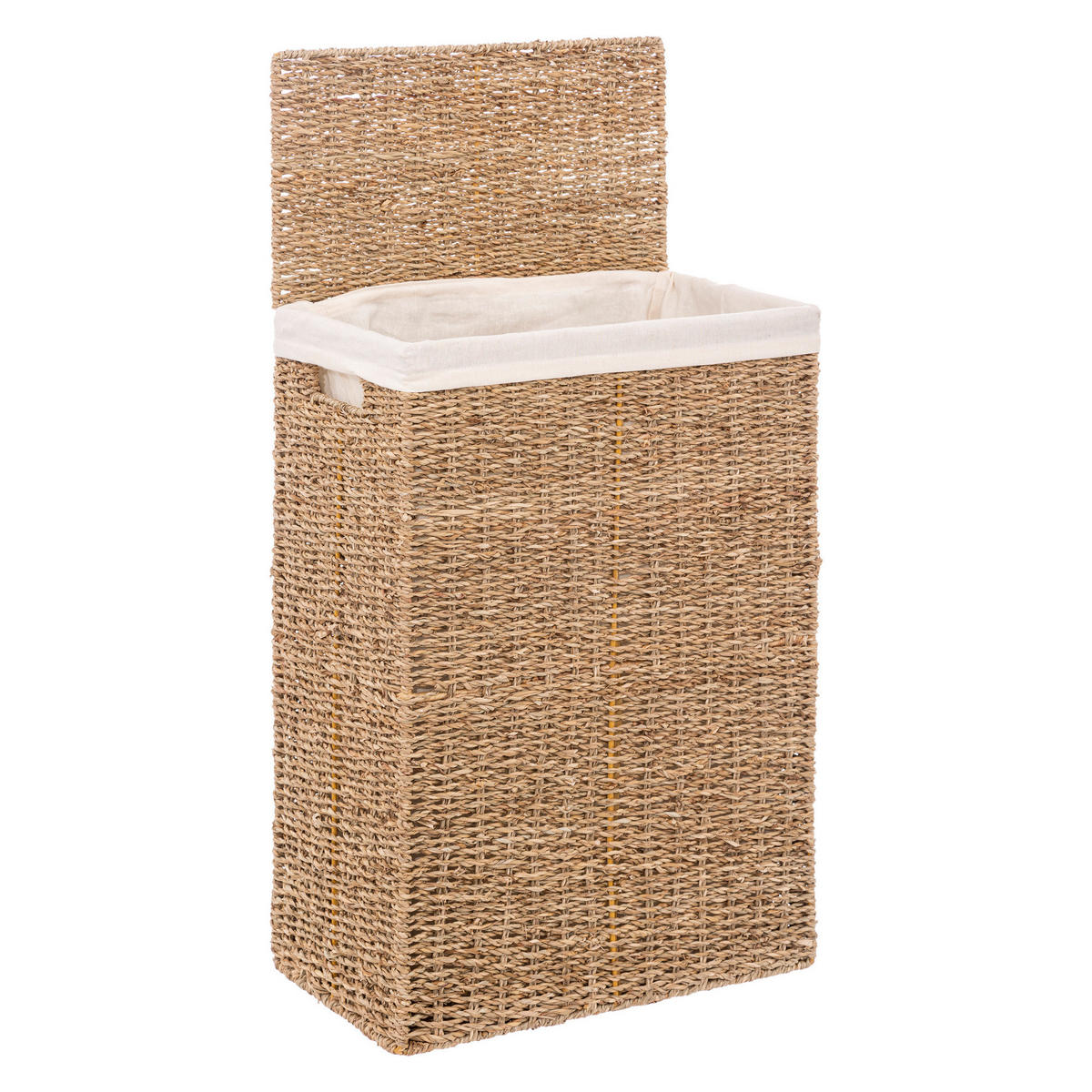 WÄSCHESAMMLER aus Seegras 45 l 38/22/55 cm - Beige, Naturmaterialien (22/55/38cm) - 5five Simply Smart