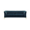 2,5-SITZER-SOFA Chesterfield Modern-Velluto 11 - Dunkelblau, Holz/Textil (209/74/80cm)