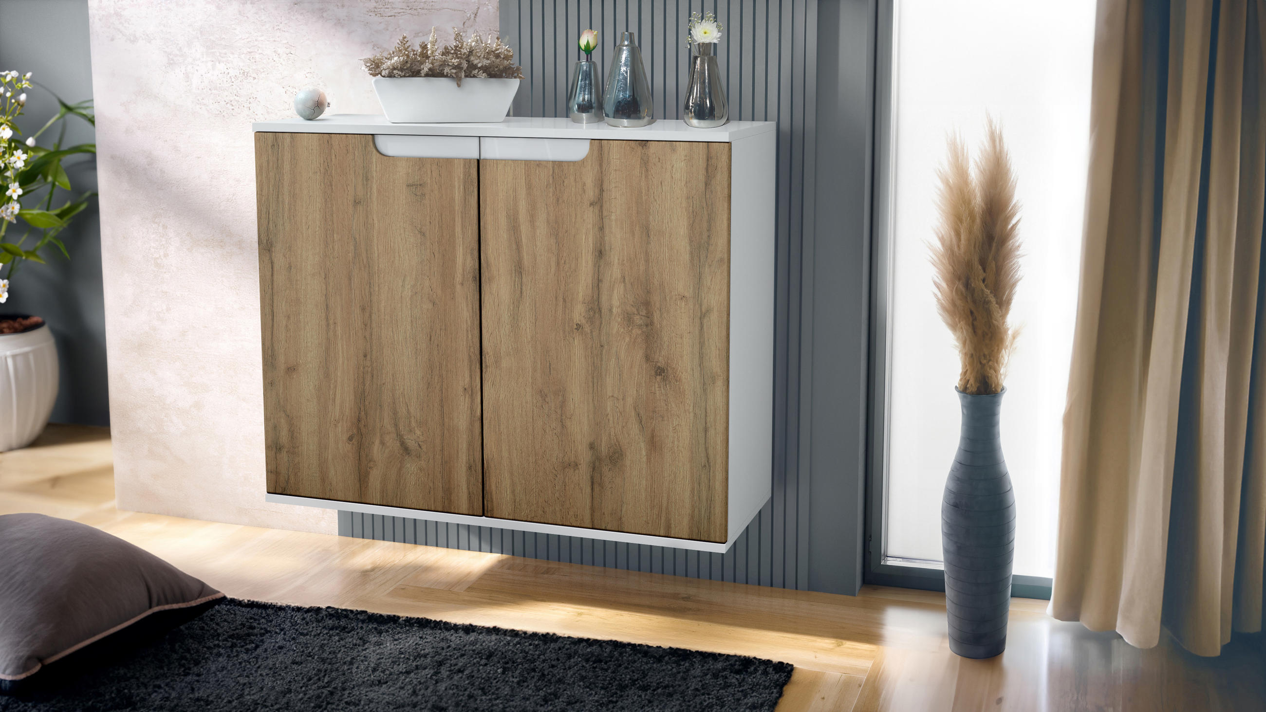 KOMMODE Sylt Eiche Wotan - Eiche Wotan, Holzwerkstoff (92.5/73.5/35cm) - Vladon