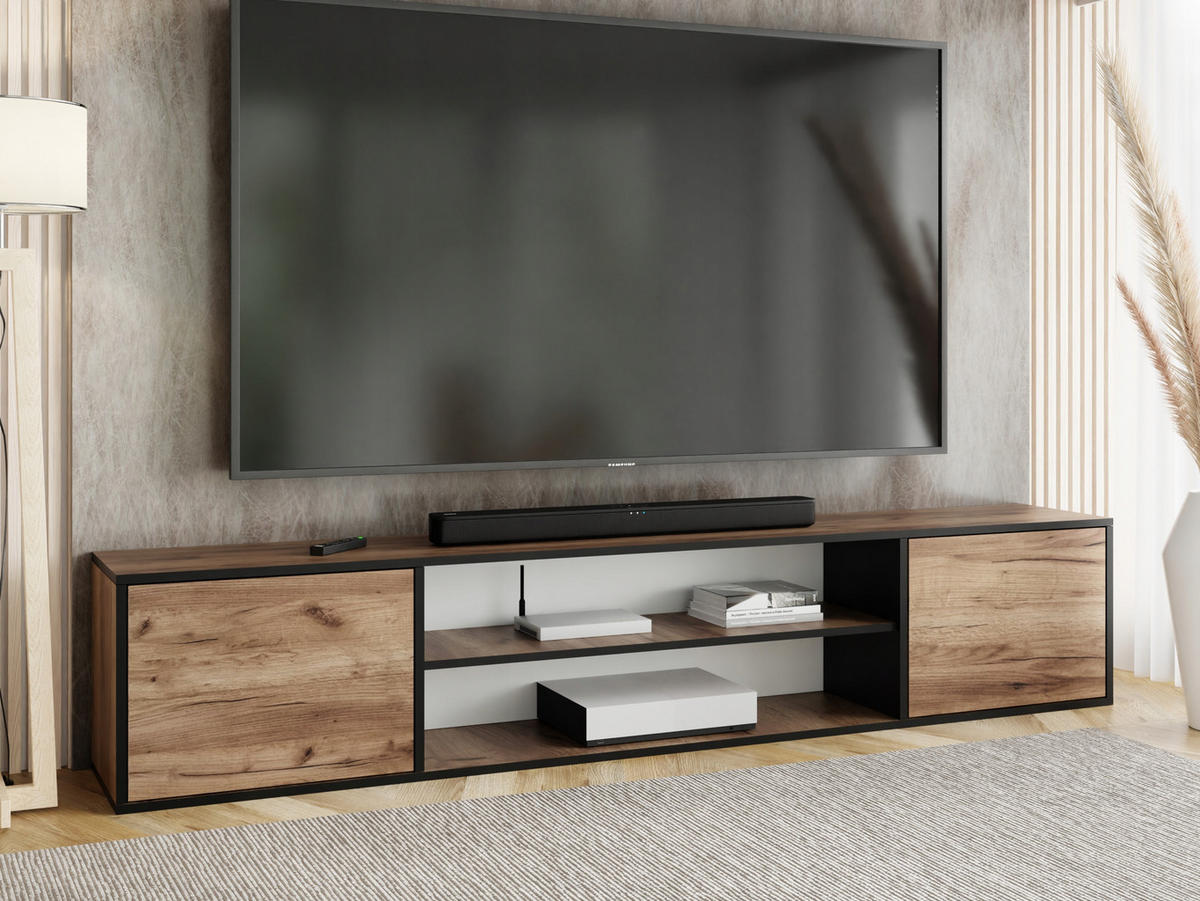 TV-LOWBOARD EDI 4 Craft Gold Eiche – 2-türig - Honigeiche, Holzwerkstoff (206.4/42/38.9cm)