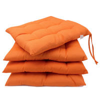 STUHLKISSEN, 4er-Set, 40x40 cm, 100% Polyester, Orange - Orange, Textil (40/40/3cm) - Zollner