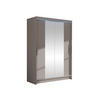 KLEIDERSCHRANK Miami II, mit RGB LED Beleuchtung - Kaschmir/Silberfarben, Holzwerkstoff/Kunststoff (120/200/58cm) - MIRJAN24