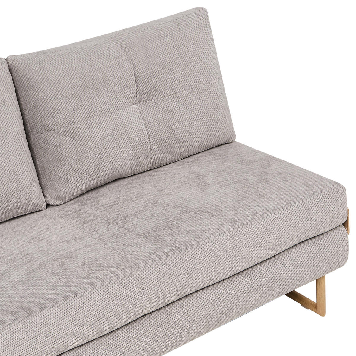 SCHLAFSOFA 3-Sitzer Stoff Grau Jerslev - Hellbraun/Dunkelgrau, Textil (150/87/84cm) - Beliani