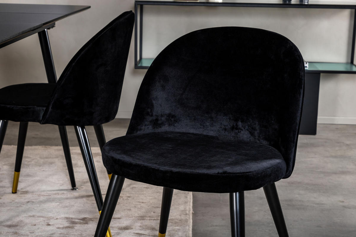 TISCHGRUPPE Schwarz - Schwarz, Holzwerkstoff (90/76/120cm) - ebuy24