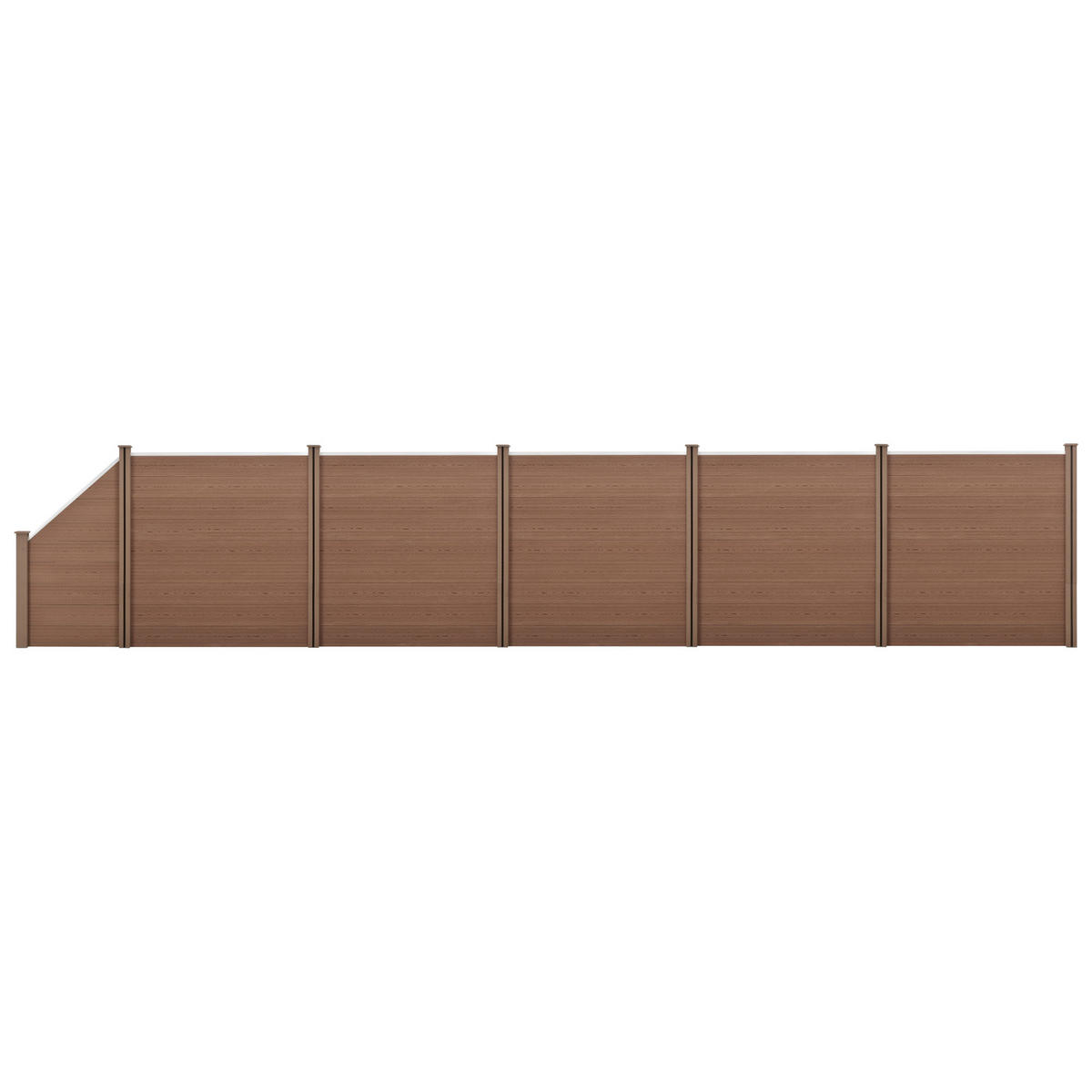 GARTENZAUN Schrägel - Braun, Kunststoff (973/183cm) - NEU.HOLZ
