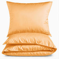 MAKO-SATIN-BETTWÄSCHE 155x220 Bettbezug einfarbig 100% Baumwolle - Uni Orange - Orange, Textil (155/220cm) - Carpe Sonno
