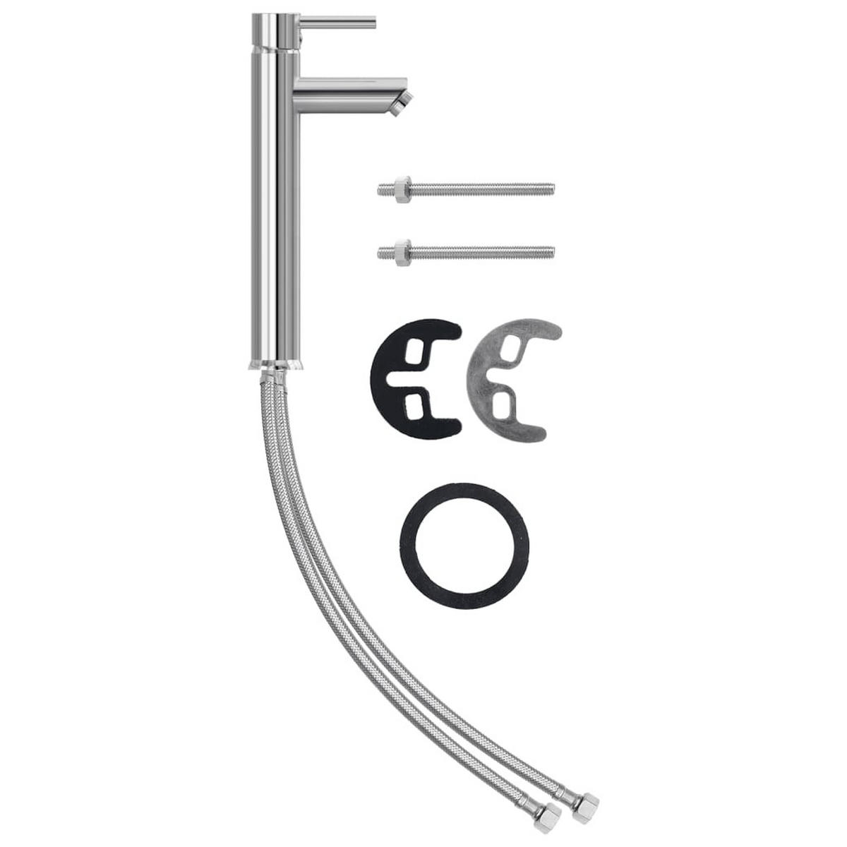 WASCHBECKEN mit Waschtischarmatur Lawler 42/42/13 cm - Schwarz, Keramik (42/13/42cm) - Nettlife