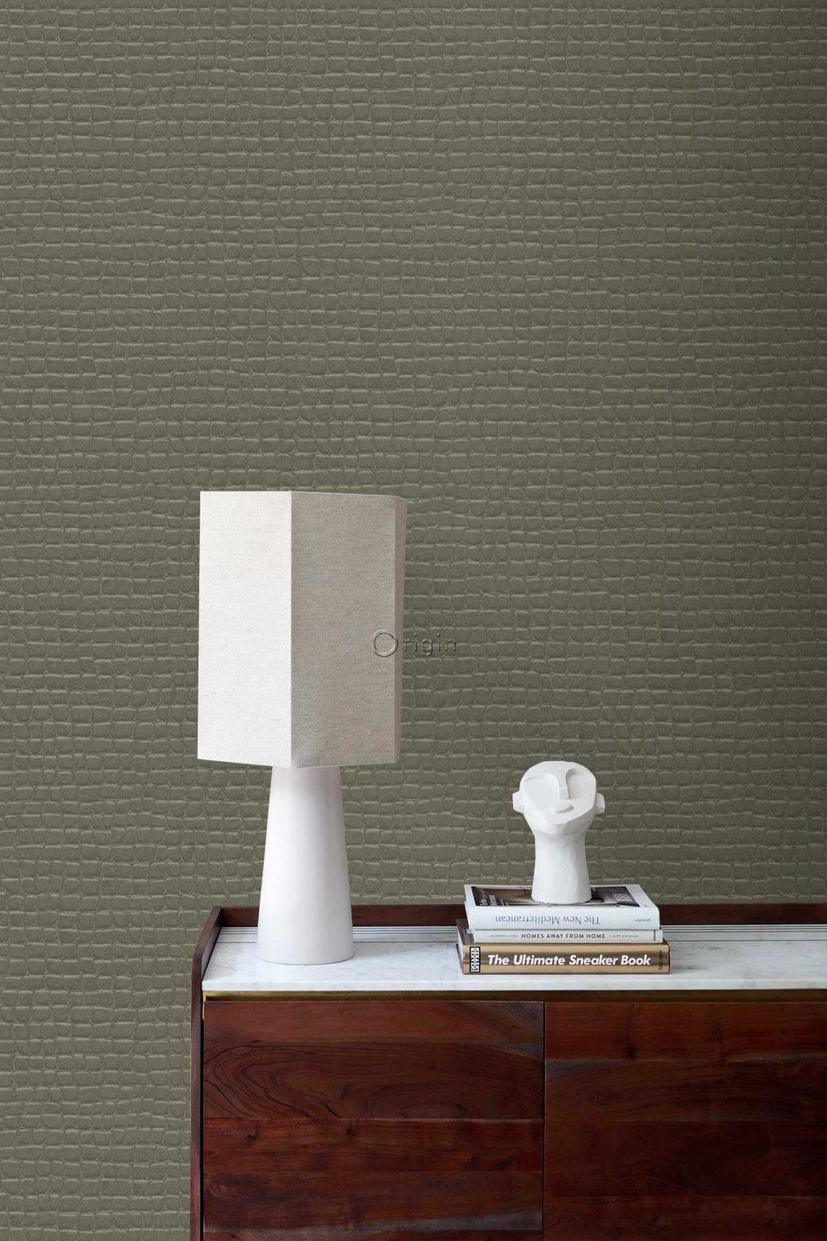 TAPETE Krokodil-Optik 53 cm x 10.05 m - Braun, Papier (53/1000cm) - Origin Wallcoverings