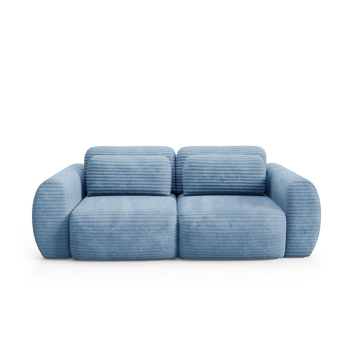 SOFA Camilla 3 Sitzplätze Hellblau - Blau, Holz (266/95/121cm) - Petits-meubles