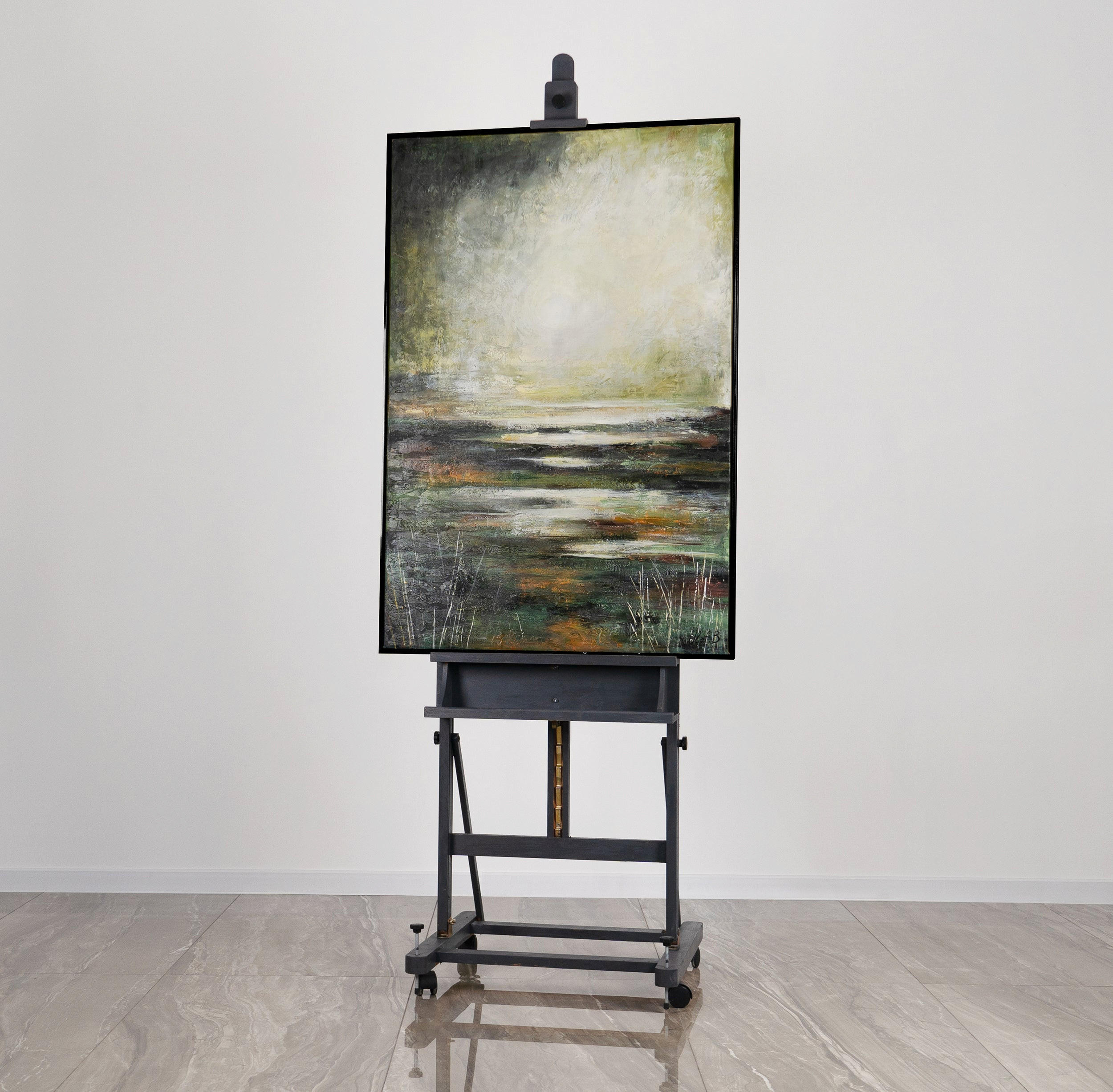 GEMÄLDE Echo der Natur Schattenfugenrahmen Schwarz 140x100 cm - Schwarz, Holz (140/100cm) - YS-art gallery