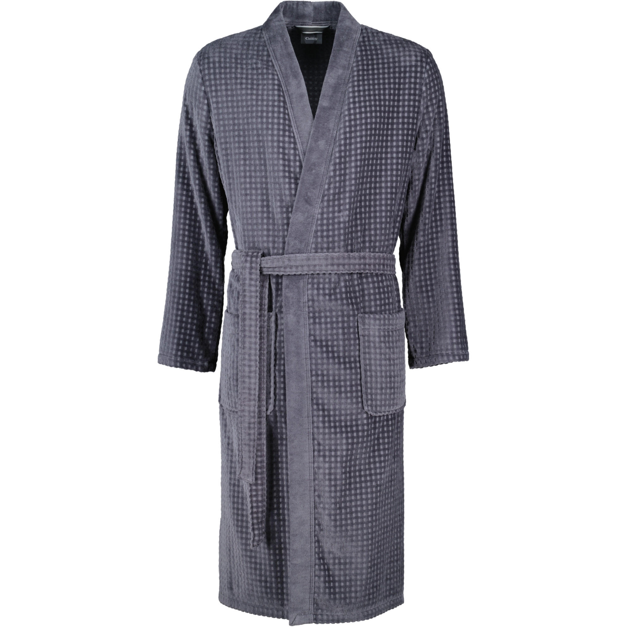 BADEMANTEL HERREN KIMONO 3714 ANTHRAZIT - 774 - Grau, Textil (XLnull) - Cawoe