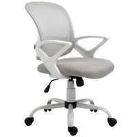 BÜROSTUHL Ergonomischer Mesh Schreibtischstuhl mit Leinenoptik, Grau - Grau, Kunststoff (61/99/61cm) - Vinsetto