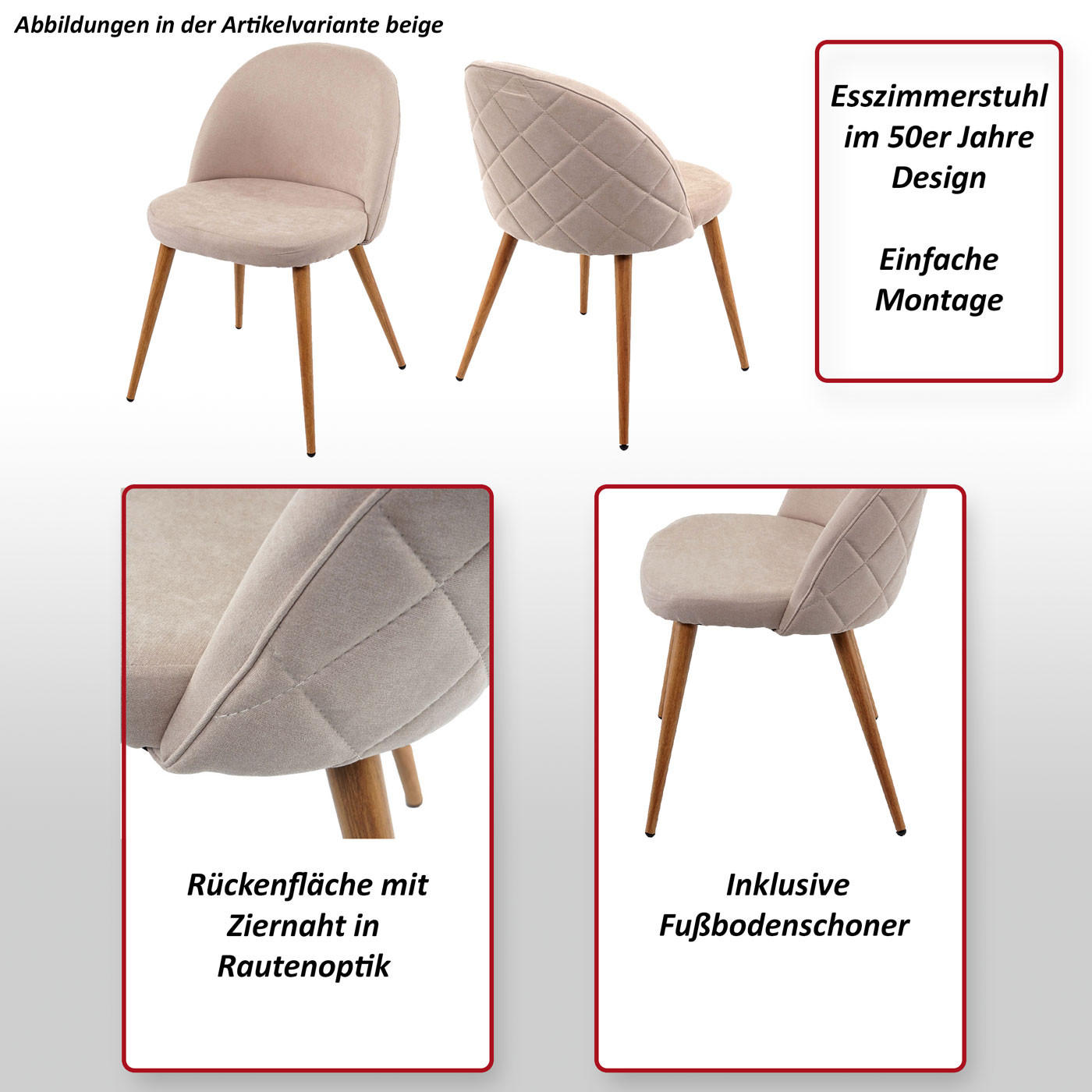ESSZIMMERSTUHL Türkis 4er-Set - Türkis, Textil (48/77/46cm) - MCW