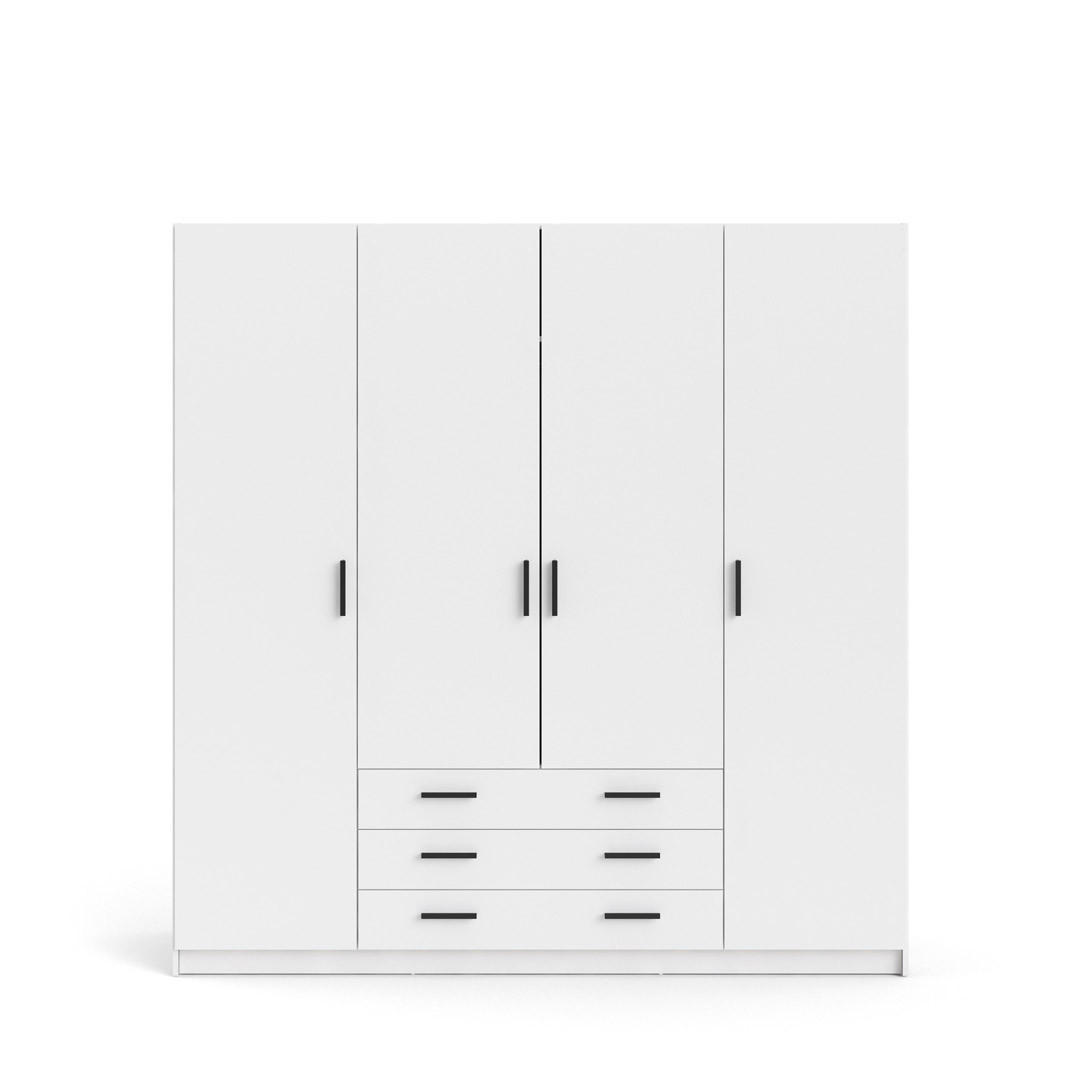 KLEIDERSCHRANK weiß - Weiß, Holzwerkstoff (196/201/50cm) - ebuy24