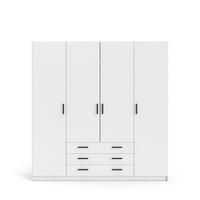 KLEIDERSCHRANK weiß - Weiß, Holzwerkstoff (196/201/50cm) - ebuy24