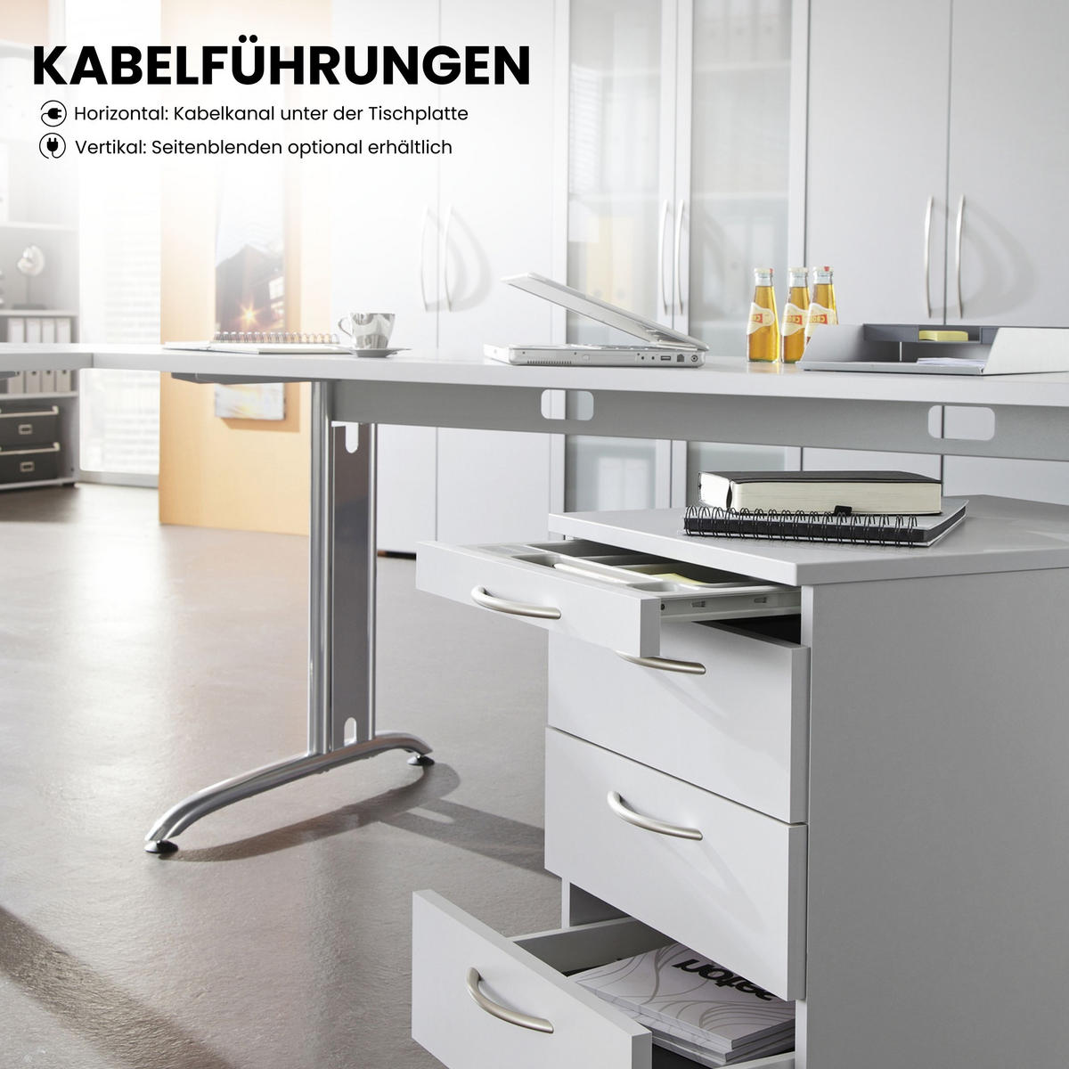 SCHREIBTISCH Serie-B 80/180/72 cm in Eichefarben - Eichefarben, Holzwerkstoff (80/180/72cm) - bümö