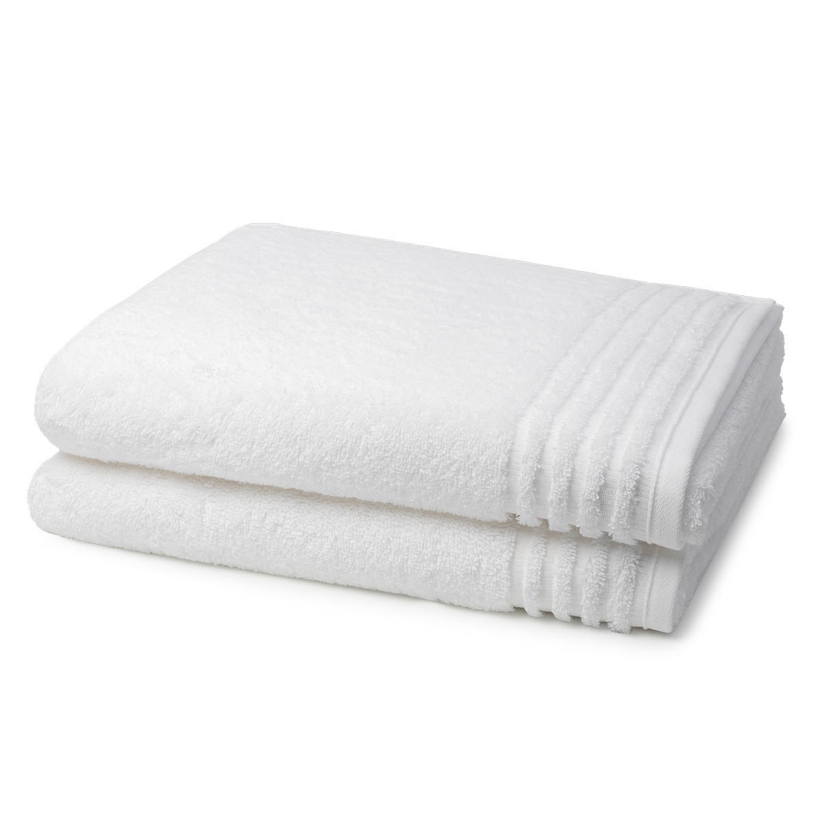 DUSCHTUCH Vienna Style Supersoft 2er-Set - Weiß, Textil (50/100cm) - Vossen