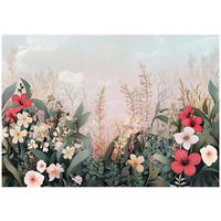 FOTOTAPETE Blumenwiese Schlafzimmer 300x210 - Multicolor, Papier (300/210cm) - Wallarena