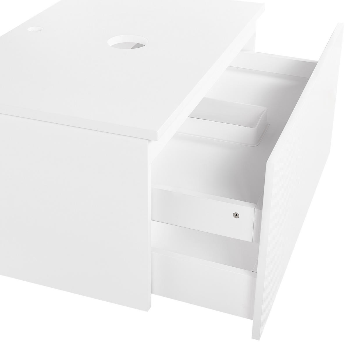 WASCHTISCHUNTERSCHRANK 80 cm Weiß Alzira - Weiß, Holzwerkstoff (80/40/52cm) - Beliani