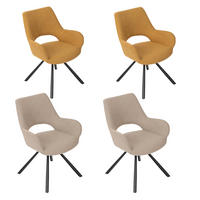 ARMLEHNSTUHL-SET 4 Stück in Eisen Webstoff - Multicolor, Metall (48.5/81/58cm) - Meubles Cosy