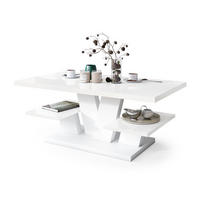 COUCHTISCH rechteckig Weiß Hochglanz 110/60/45 cm - Weiß Hochglanz/Weiß, Holzwerkstoff (60/110/45cm) - designimpex