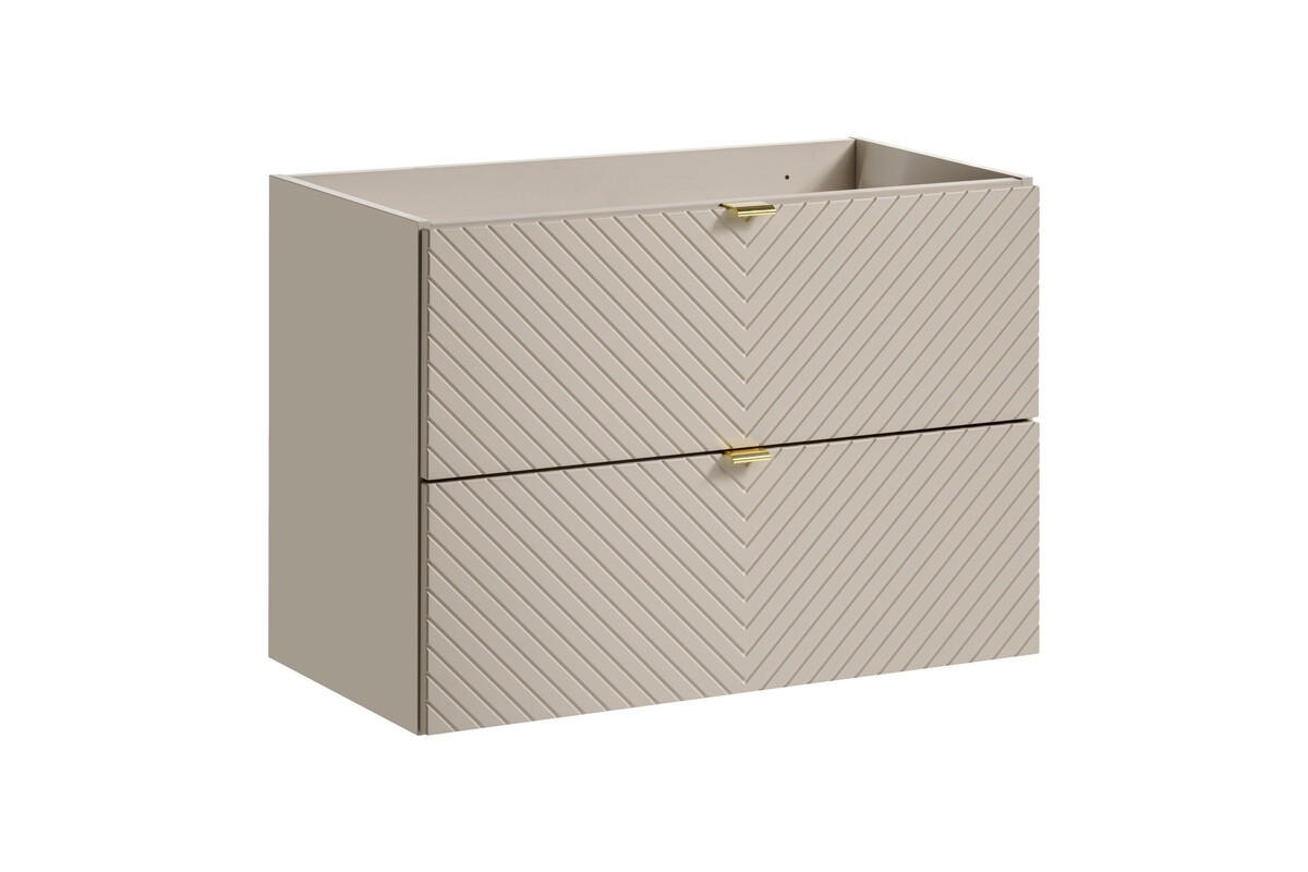 WASCHTISCHKOMBI 80 cm 2Teile - Viva Cashmere V BM281 in Kaschmir/Matt - Kaschmir, Holz (80/57/40cm)