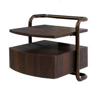 NACHTTISCH Bend Braun 35/39/37 cm - Braun, Holz (39/37/35cm) - Hoyz Collection