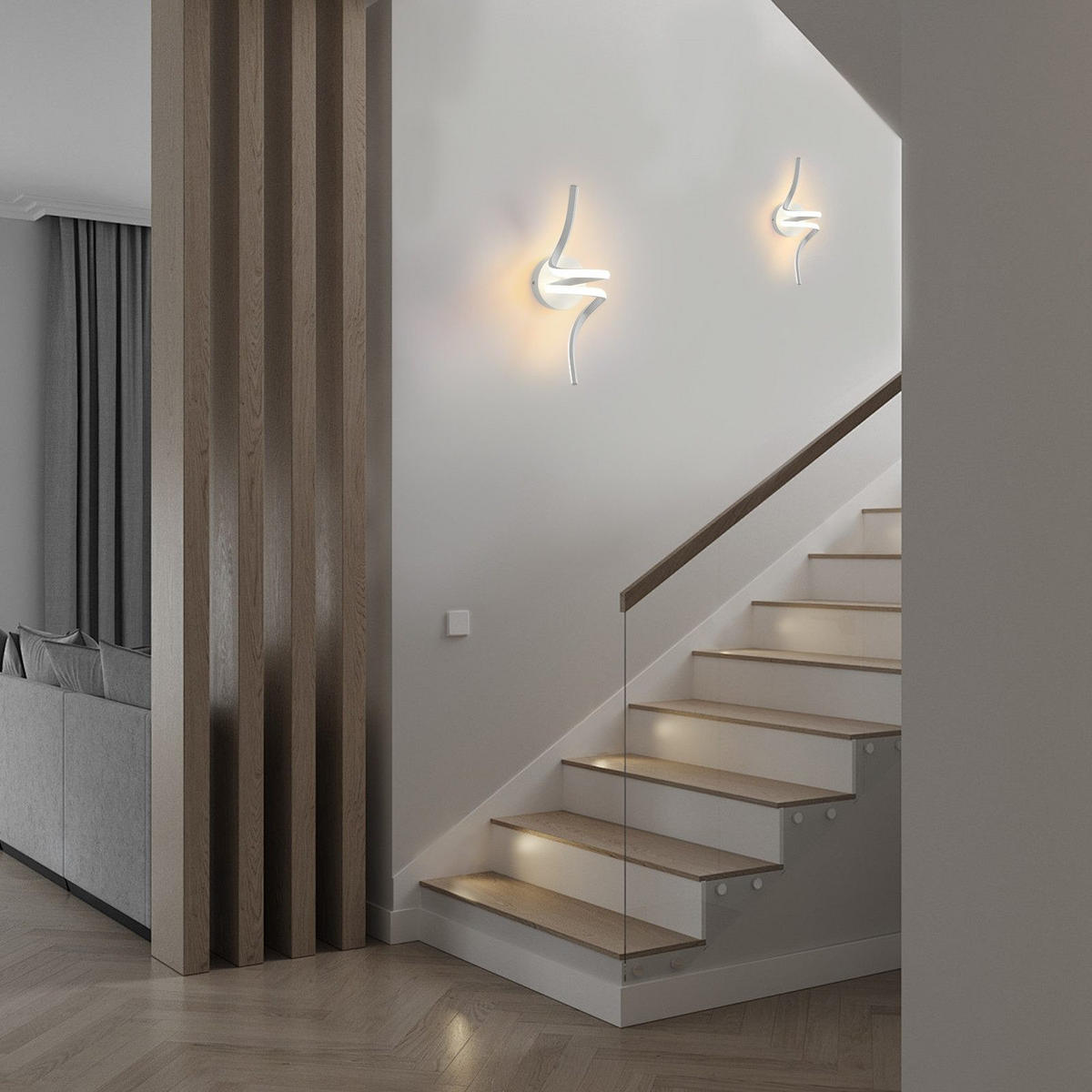 LED - WANDLEUCHTE Rinnoth 12.5/16.5/40.5 cm - Weiß, Metall (12.5/16.5/40.5cm) - ZMH