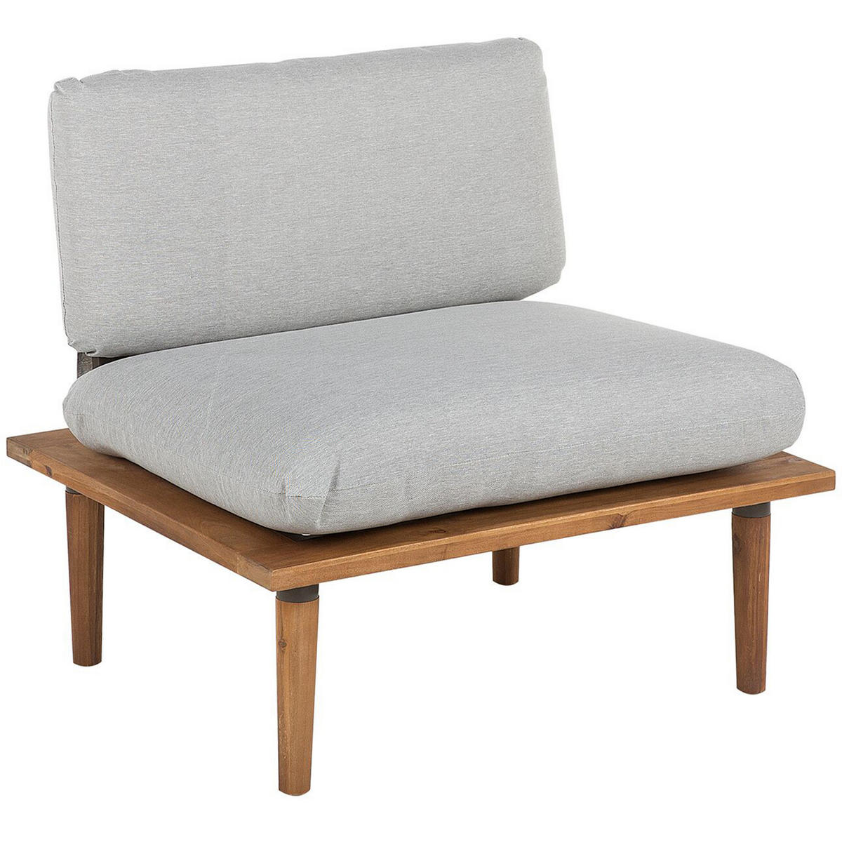 4-SITZER LOUNGE SET Akazienholz Grau Frascati - Grau, Holz - Beliani