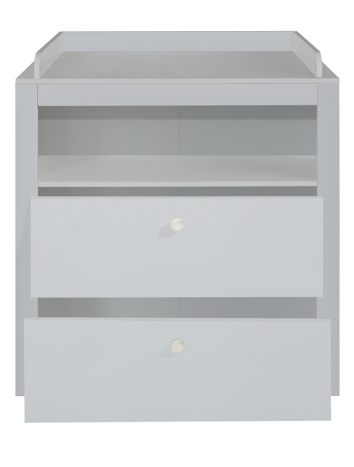 WICKELKOMMODE weiß Babymöbel Wickeltisch 96 x 111 cm - Silberfarben/Weiß, Holzwerkstoff/Kunststoff (96/104/69cm) - Top.Furn