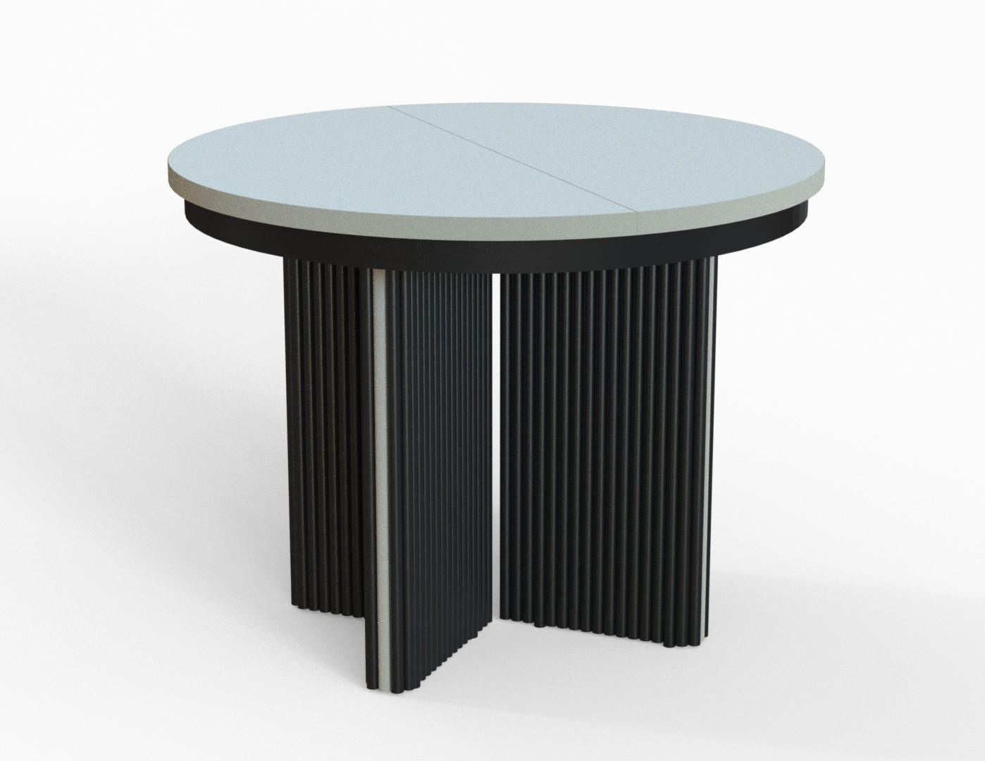 Meblini Esstisch Kaschmir, Schwarz 100x77x100 cm