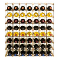 WEINREGAL Vinotega Mod Metal 82,5x72,5x24,5 cm 7x8 Flaschen Massives Kiefernholz Natur - Naturfarben, Holz (72.5/82.5/24.5cm) - PROREGAL
