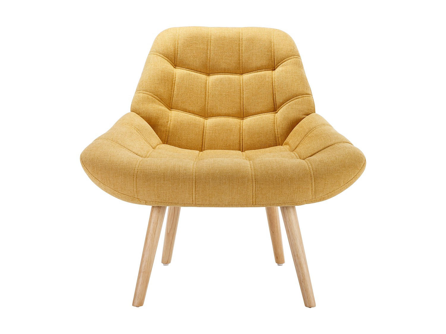 SESSEL mit gerader Rückenlehne - 1 Person - Stoff - Senffarben - - Dunkelgelb, Textil (87/83/79cm) - Vente-Unique