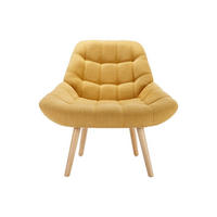 SESSEL mit gerader Rückenlehne - 1 Person - Stoff - Senffarben - - Dunkelgelb, Textil (87/83/79cm) - Vente-Unique