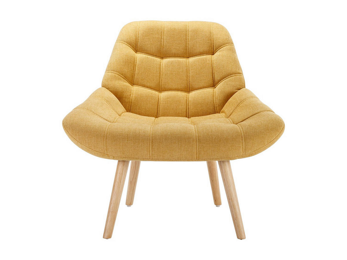 SESSEL - Stoff - Senfgelb - LUOSTO - Gelb, Textil (87/83/79cm) - Vente-Unique