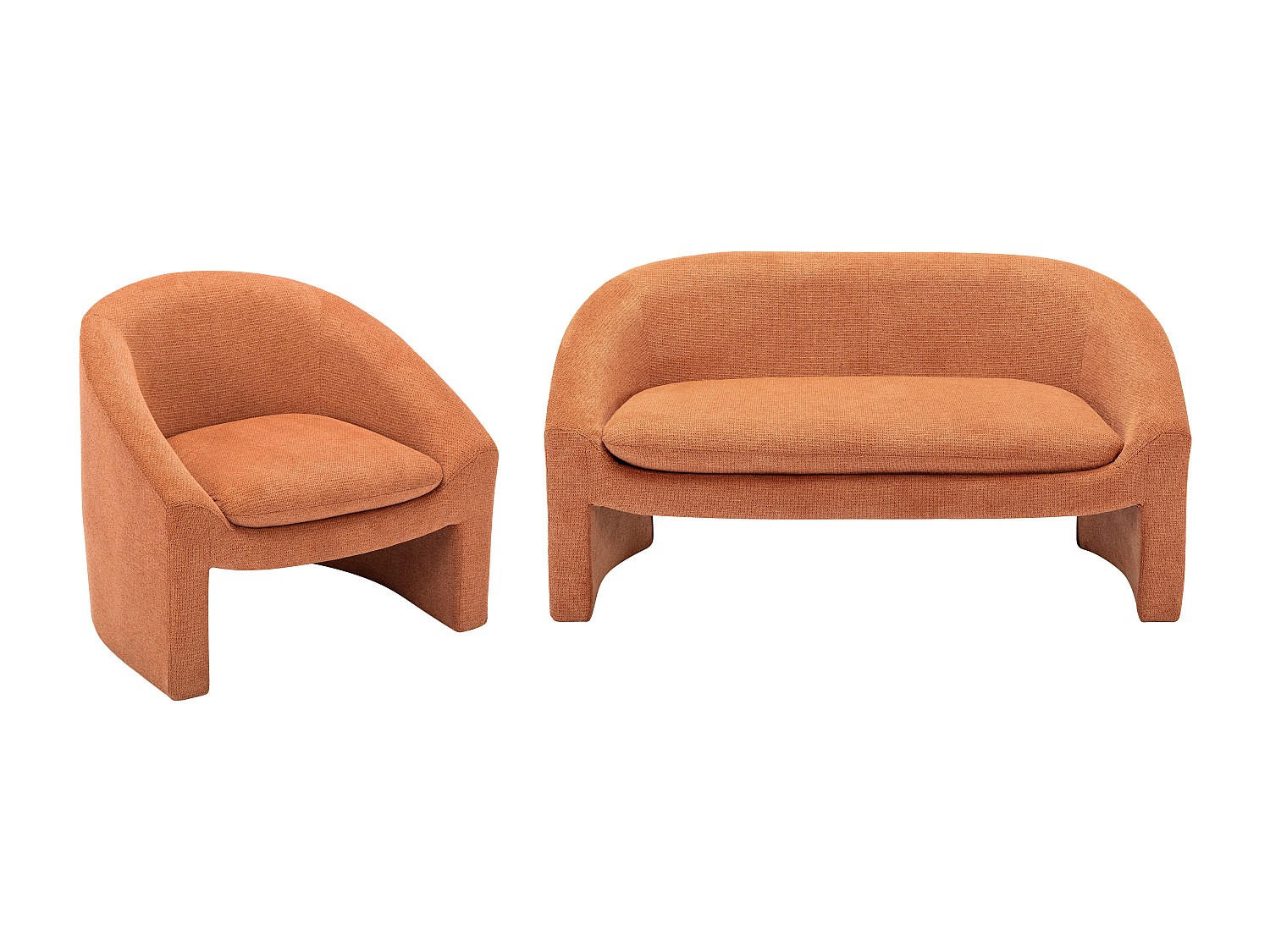 Vente-Unique Couchgarnitur Terracotta 137x74x74 cm