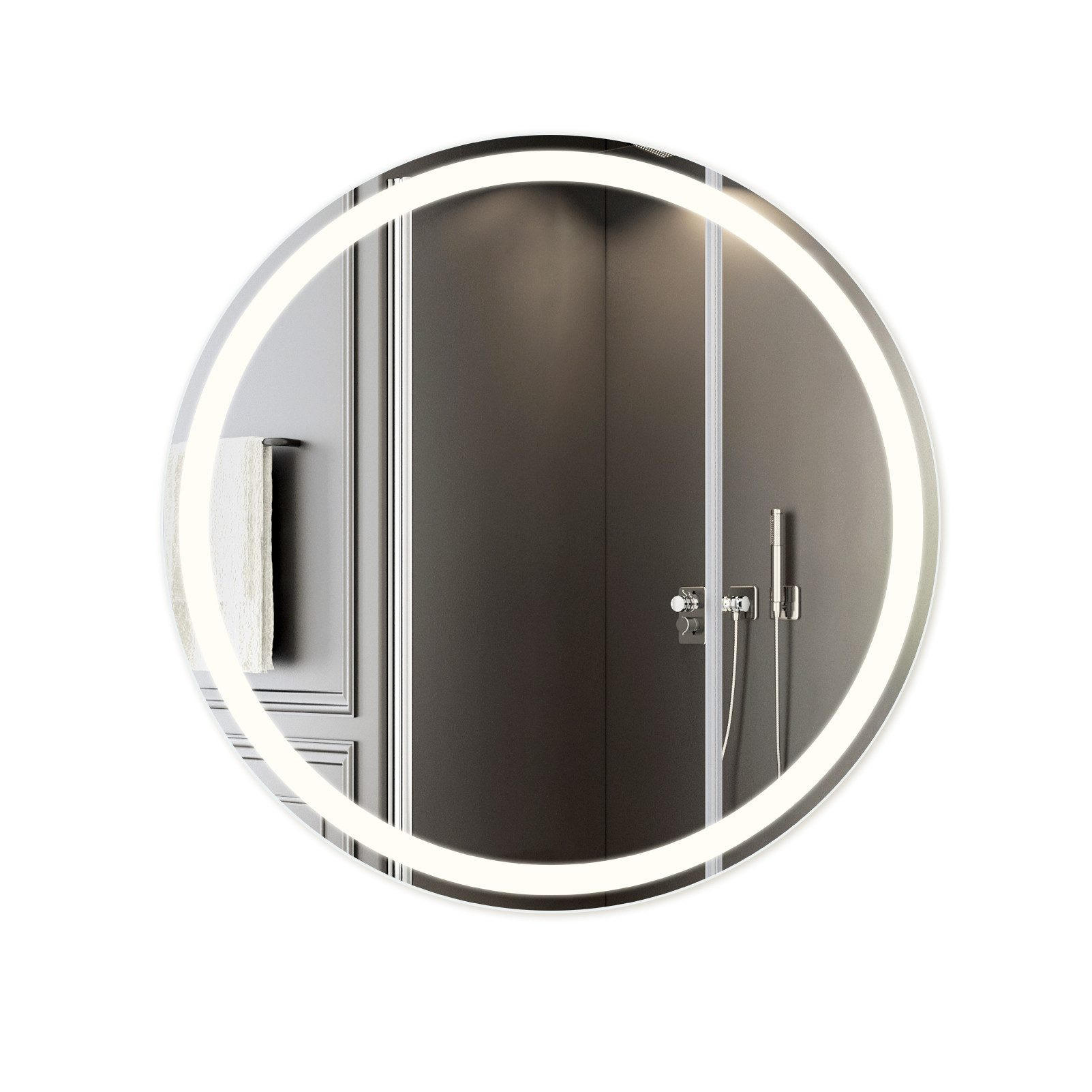 Nettlife KOUPELNOVÉ zrcadlo Mainz s LED osvětlením Ø60 cm
