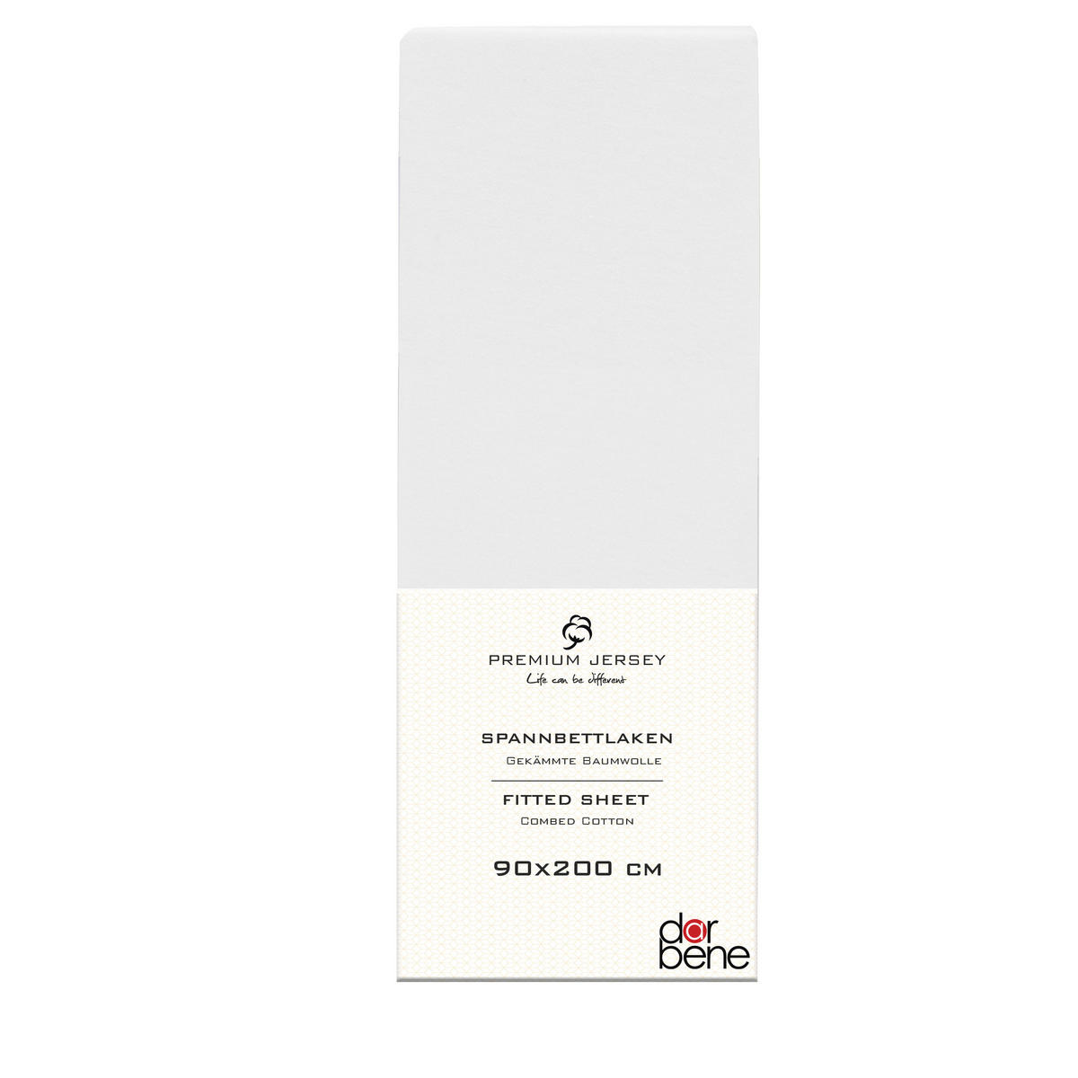 SPANNBETTLAKEN Premium Jersey Baumwolle - Weiß, Naturmaterialien (90/200cm) - DarBene