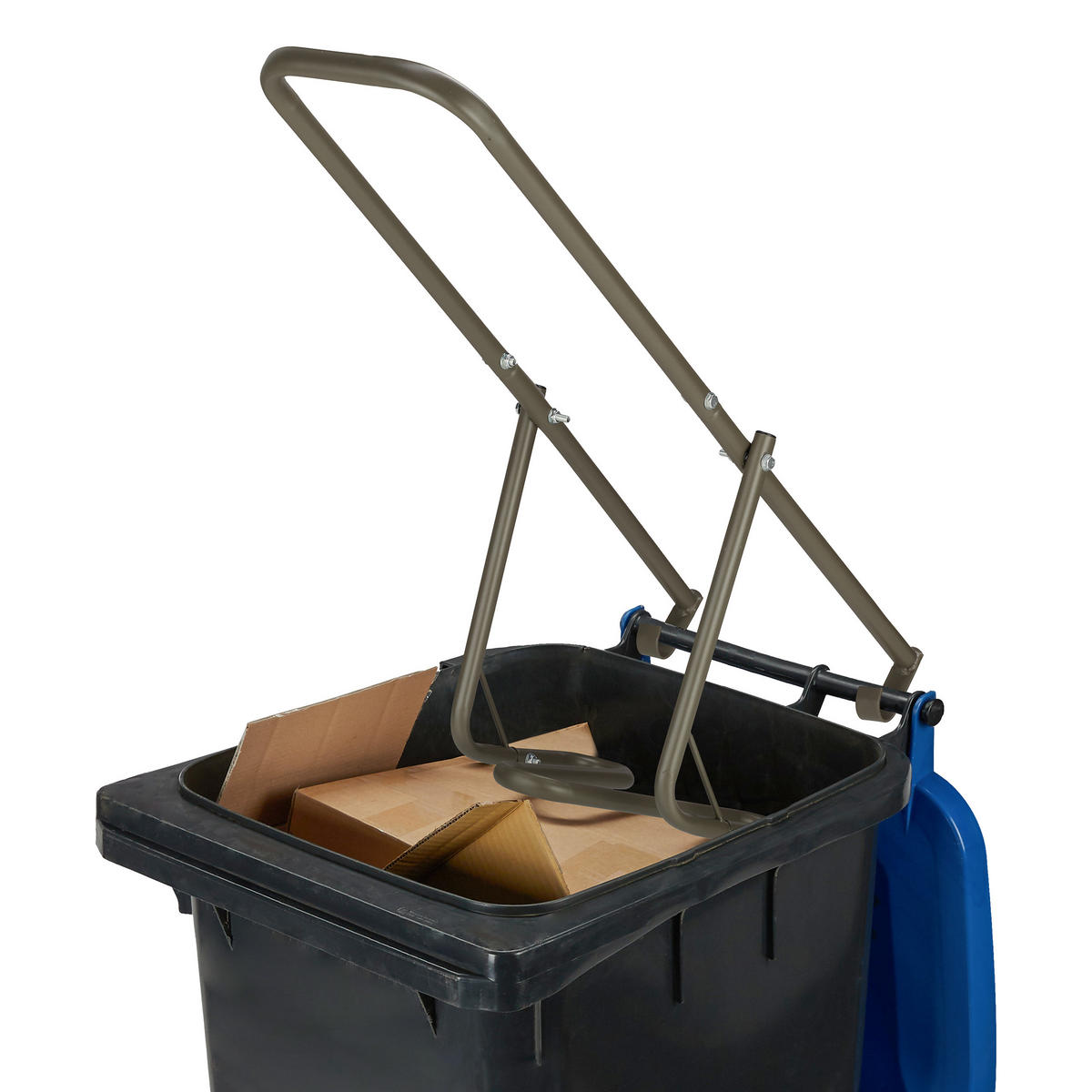 MÜLLPRESSE - Braun, Metall (35/41/95cm) - Relaxdays